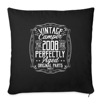 2008 Birthday Idea Camper Scout Camping 2008 - Sofa pillowcase 17,3'' x 17,3'' (45 x 45 cm) - black - Front