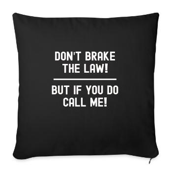 Cadeau Tshirt de la fête des pères Papa Papa Papa Papa Papa Papa Papa - Housse de coussin décorative 45 x 45 cm - noir - Devant