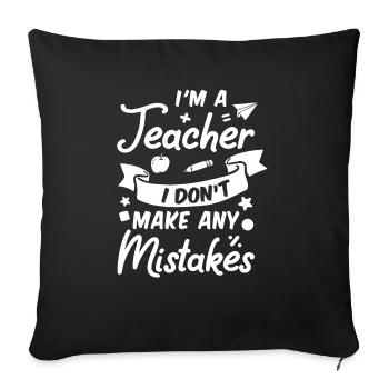 Teacher - Sofa pillowcase 17,3'' x 17,3'' (45 x 45 cm) - black - Front