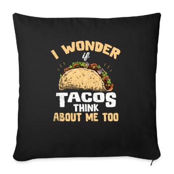 Taco Tuesday Torero Salsa Latino Mexican Nacho - Sofa pillowcase 17,3'' x 17,3'' (45 x 45 cm) - black - Front