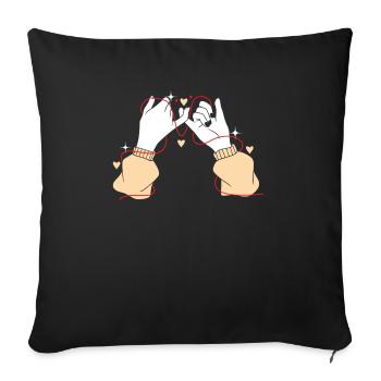 Best Friend Forever Friendship Bestie BFF Squad - Sofa pillowcase 17,3'' x 17,3'' (45 x 45 cm) - black - Front