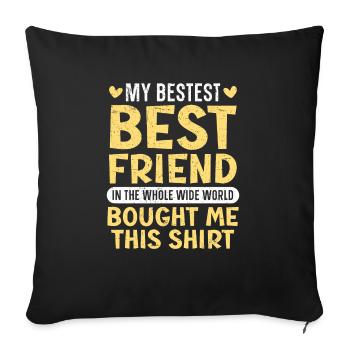 Best Friend Forever Friendship Bestie BFF Squad - Sofa pillowcase 17,3'' x 17,3'' (45 x 45 cm) - black - Front