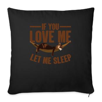 Day of the Ferret Animal Animal Lovers Lifestyle Ge - Sofa pillowcase 17,3'' x 17,3'' (45 x 45 cm) - black - Front