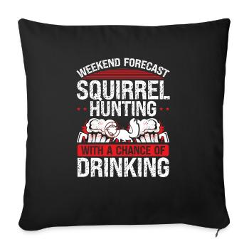 Équipe de chasse aux écureuils Technicien en enlèvement d’écureuils - Housse de coussin décorative 45 x 45 cm - noir - Devant