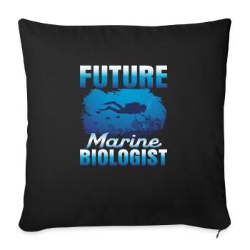 Future Marine Biologist Making Waves Scientist - Sofa pillowcase 17,3'' x 17,3'' (45 x 45 cm) - black - Front
