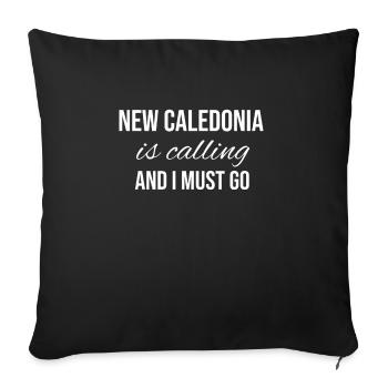 Nouvelle-Calédonie - Housse de coussin décorative 45 x 45 cm - noir - Devant