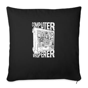 Computer Whisperer - Internet Security Anonymous - Sofakissenbezug 45 x 45 cm - Schwarz - Vorne