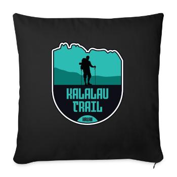 Kalalau Trail - Kauai, Hawaii - Sofakissenbezug 45 x 45 cm - Schwarz - Vorne