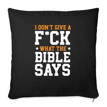 Agnosticisme Athéisme Anti-Religion Agnostique Diable - Housse de coussin décorative 45 x 45 cm - noir - Devant