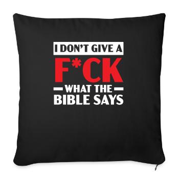 Agnosticisme Athéisme Anti-Religion Agnostique Diable - Housse de coussin décorative 45 x 45 cm - noir - Devant