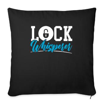 Lock Whisperer Locksmithing Lock Picking Locksmith - Sofa pillowcase 17,3'' x 17,3'' (45 x 45 cm) - black - Front