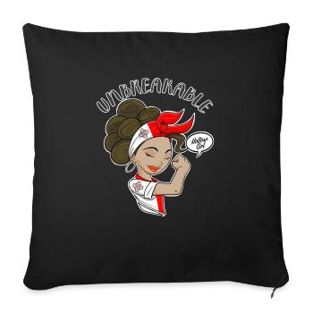 Fille maltaise incassable I Héritage maltais I - Housse de coussin décorative 45 x 45 cm - noir - Devant