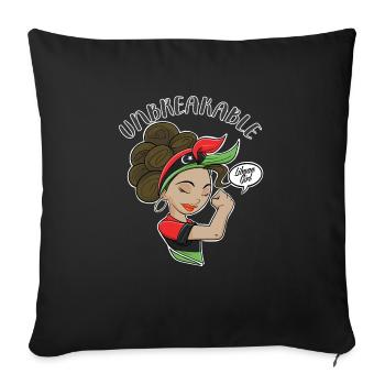Libyan Girl Unbreakable I Libyan Heritage I Libya - Sofakissenbezug 45 x 45 cm - Schwarz - Vorne