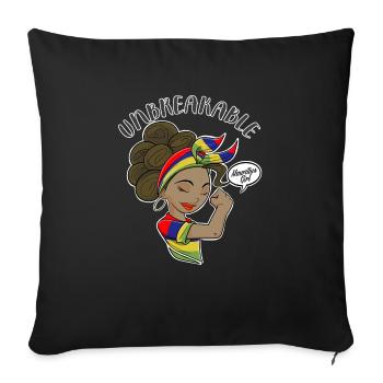 Mauritius Girl Unbreakable Mauritius Heritage - Sofakissenbezug 45 x 45 cm - Schwarz - Vorne
