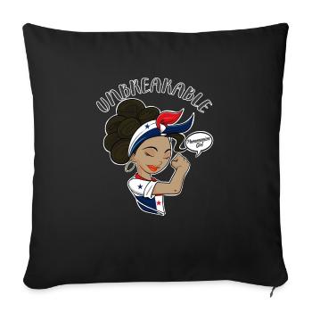 Fille panaméenne Unbreakable Héritage panaméen - Housse de coussin décorative 45 x 45 cm - noir - Devant