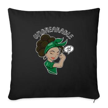 Arab Girl Unbreakable I Arab Heritage I Saudi - Sofakissenbezug 45 x 45 cm - Schwarz - Vorne