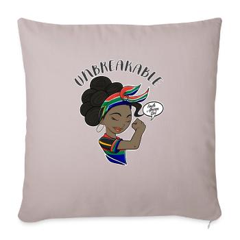 South African Girl Unbreakable I Heritage South - Sofa pillowcase 17,3'' x 17,3'' (45 x 45 cm) - light taupe - Front