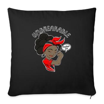 Caribean Girl Unbreakable Heritage Trinidad et - Housse de coussin décorative 45 x 45 cm - noir - Devant