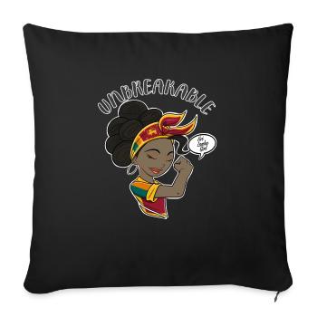 Sri Lanka Girl Unbreakable Sri Lanka Heritage Sri - Sofa pillowcase 17,3'' x 17,3'' (45 x 45 cm) - black - Front