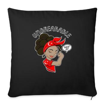 Turkish Girl Unbreakable I Turkish Heritage I - Sofakissenbezug 45 x 45 cm - Schwarz - Vorne