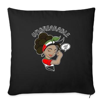 Arab Girl Unbreakable I Heritage United Arab - Sofakissenbezug 45 x 45 cm - Schwarz - Vorne