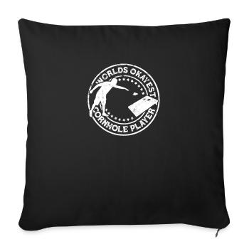Le meilleur joueur de cornhole au monde - Cornhole Board - Housse de coussin décorative 45 x 45 cm - noir - Devant