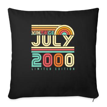 Tolle Geschenkidee Für Juli 2000 - Sofakissenbezug 45 x 45 cm - Schwarz - Vorne