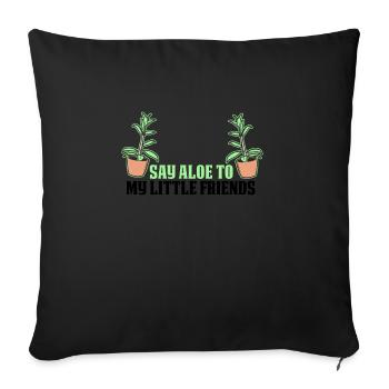 Plants Houseplants Gardener - Sofa pillowcase 17,3'' x 17,3'' (45 x 45 cm) - black - Front