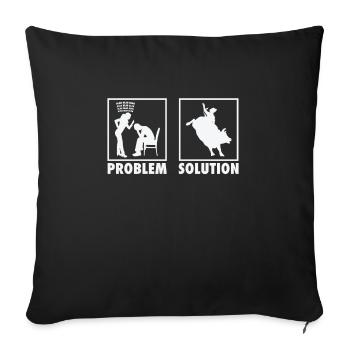 Bull riding Bull rider Rodeo Statement Problem - Sofa pillowcase 17,3'' x 17,3'' (45 x 45 cm) - black - Front