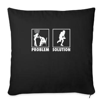 Problème de déclaration des joueurs de football - Housse de coussin décorative 45 x 45 cm - noir - Devant