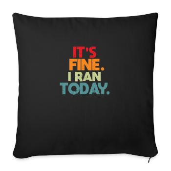 Fun Running Athlètes Jogging Runner C’est bon - Housse de coussin décorative 45 x 45 cm - noir - Devant
