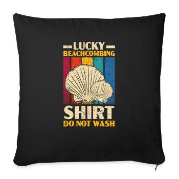Beachcomber Beach Glass Lucky Beachcombing - Sofa pillowcase 17,3'' x 17,3'' (45 x 45 cm) - black - Front
