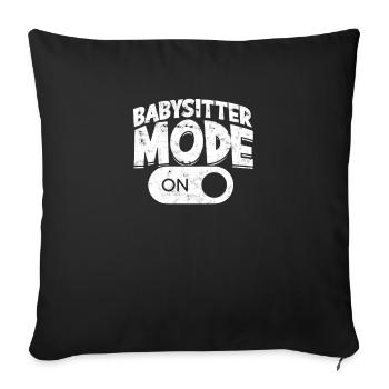 Mode baby-sitter sur adolescente - Nannie - Housse de coussin décorative 45 x 45 cm - noir - Devant
