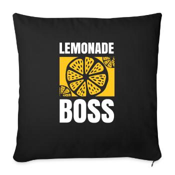 Stand de jus Lemonade Boss - Housse de coussin décorative 45 x 45 cm - noir - Devant