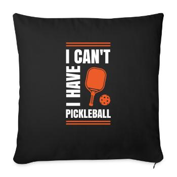 Je ne peux pas avoir pickleball - Housse de coussin décorative 45 x 45 cm - noir - Devant