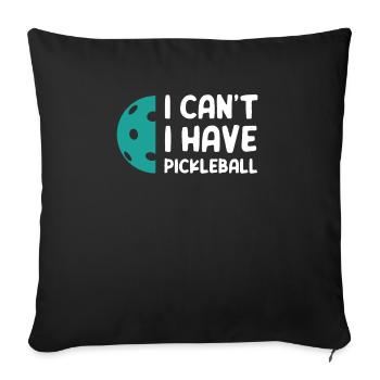 Je ne peux pas avoir pickleball - Housse de coussin décorative 45 x 45 cm - noir - Devant