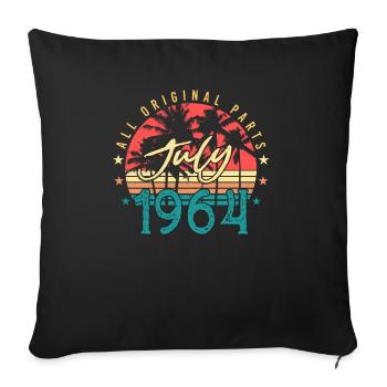 1964 Juillet Alles Original - Housse de coussin décorative 45 x 45 cm - noir - Devant