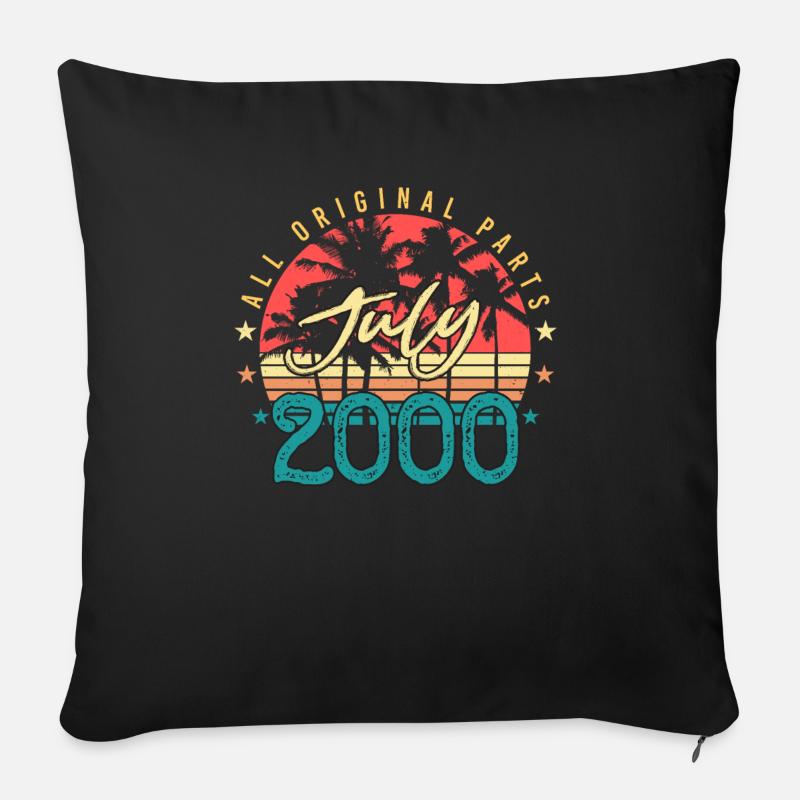 Bester Jahrgang Im Juli 2000 - Sofakissenbezug 45 x 45 cm - Schwarz