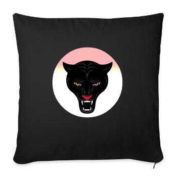Panther Face Cute Cat Lover T-Shirt Present Gift - Sofa pillowcase 17,3'' x 17,3'' (45 x 45 cm) - black - Front