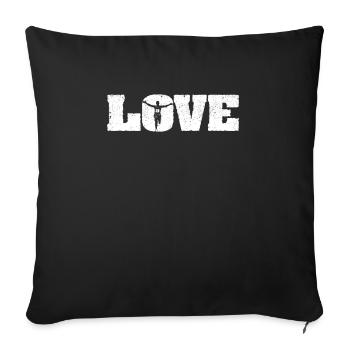 Lovers Running Lovers Runner Jogger Silhouett - Sofa pillowcase 17,3'' x 17,3'' (45 x 45 cm) - black - Front