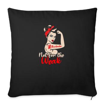 Bartender not for the weak - Mixology Alcohol - Sofa pillowcase 17,3'' x 17,3'' (45 x 45 cm) - black - Front