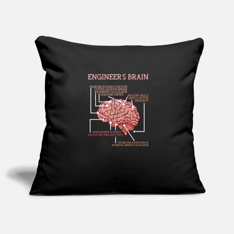 Engineer's brain problem solving function - Sofa pillowcase 17,3'' x 17,3'' (45 x 45 cm)