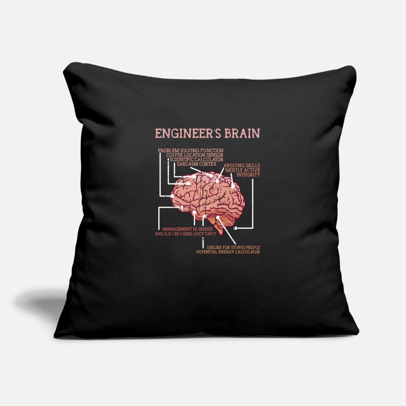 Engineer's brain problem solving function - Sofa pillowcase 17,3'' x 17,3'' (45 x 45 cm)