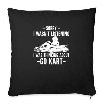 Go Kart Driver - Kart Driver Go-Kart Saying - Sofa pillowcase 17,3'' x 17,3'' (45 x 45 cm) - black - Front