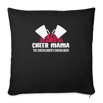Cheer Mama La pom-pom girl de la pom-pom girl - Housse de coussin décorative 45 x 45 cm - noir - Devant