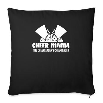 Cheer Mama La pom-pom girl de la pom-pom girl - Housse de coussin décorative 45 x 45 cm - noir - Devant