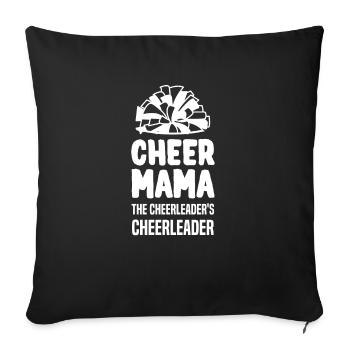 Cheer Mama La pom-pom girl de la pom-pom girl - Housse de coussin décorative 45 x 45 cm - noir - Devant