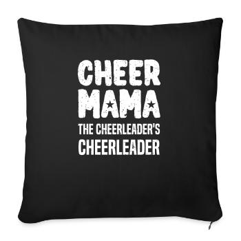 Cheer Mama La pom-pom girl de la pom-pom girl - Housse de coussin décorative 45 x 45 cm - noir - Devant