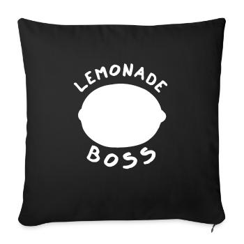 Stand de jus Lemonade Boss - Housse de coussin décorative 45 x 45 cm - noir - Devant