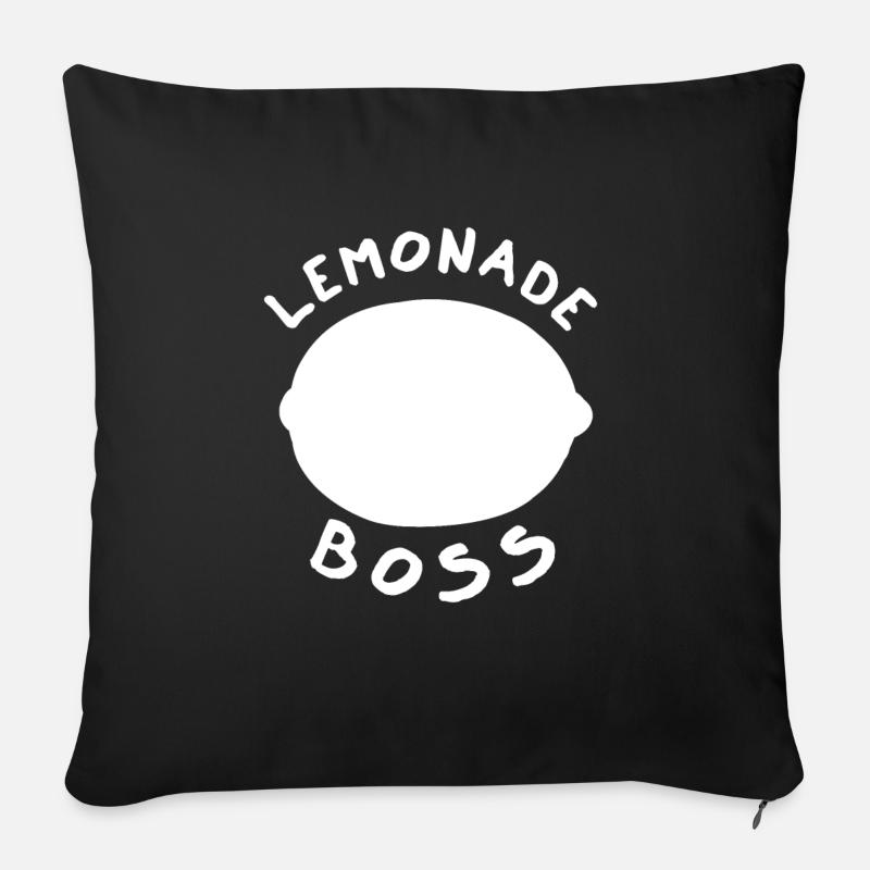 Stand de jus Lemonade Boss - Housse de coussin décorative 45 x 45 cm - noir